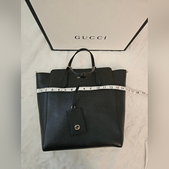 GUCCI BAG MOST FABULOUS, CHIC, SEXY 100% AUTHENTIC GUCCI BLACK TOTE BAG - Picture 10 of 16